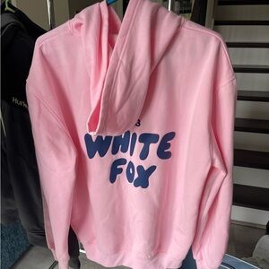 White Fox pink Hoodie XS/S. Never worn